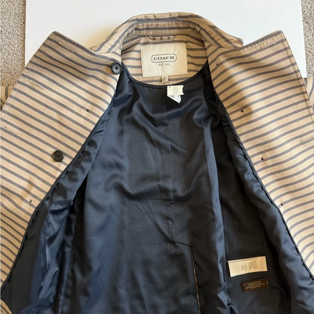 Coach Factory Stripe Short Trench - Picture 8 of 13